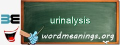 WordMeaning blackboard for urinalysis